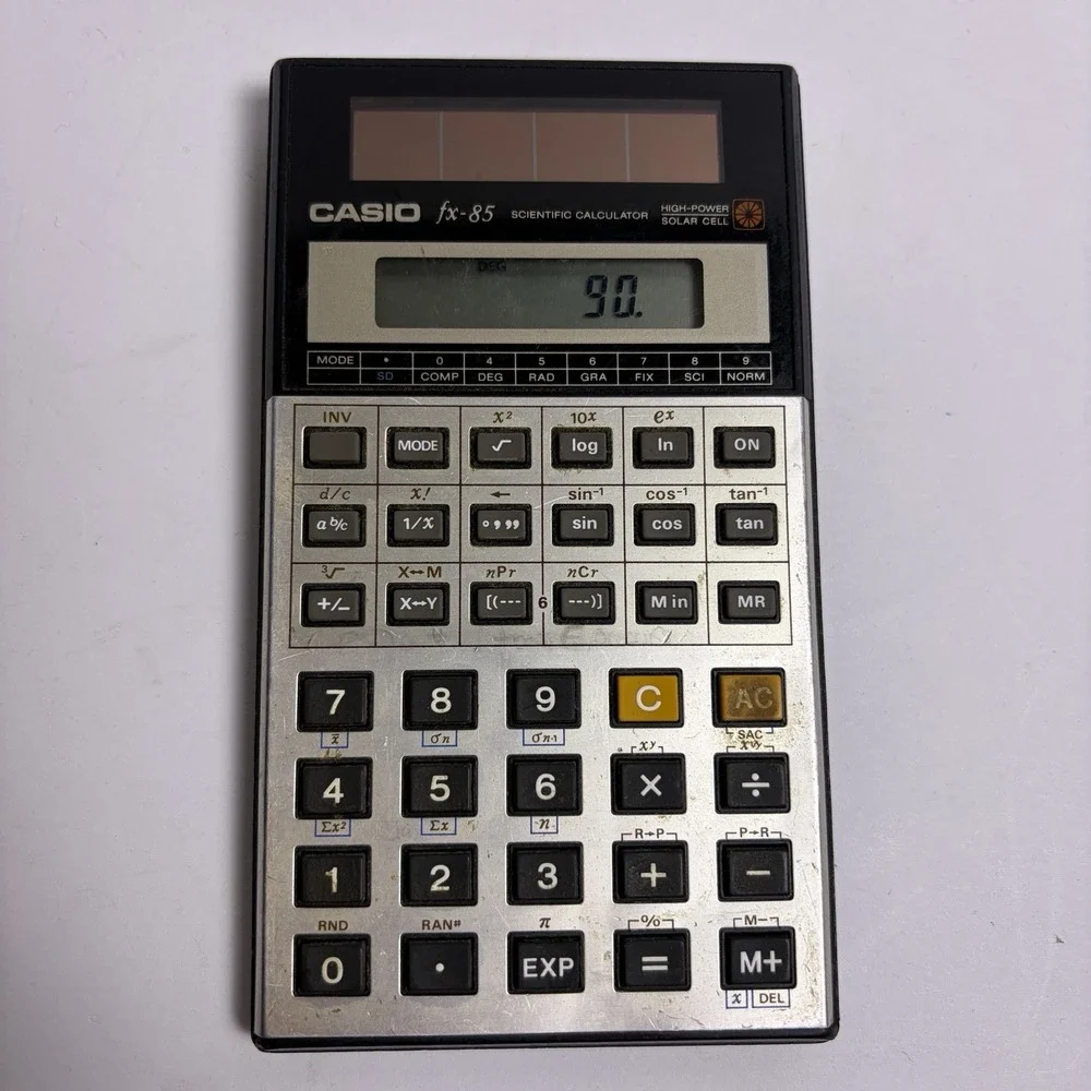 Casio fx-85 Scientific High Power Solar Cell Calculator Made in Japan Tested